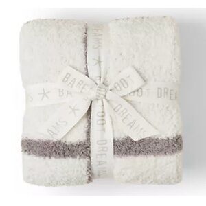 Barefoot Dreams CozyChic Throw Blanket - White and Gray